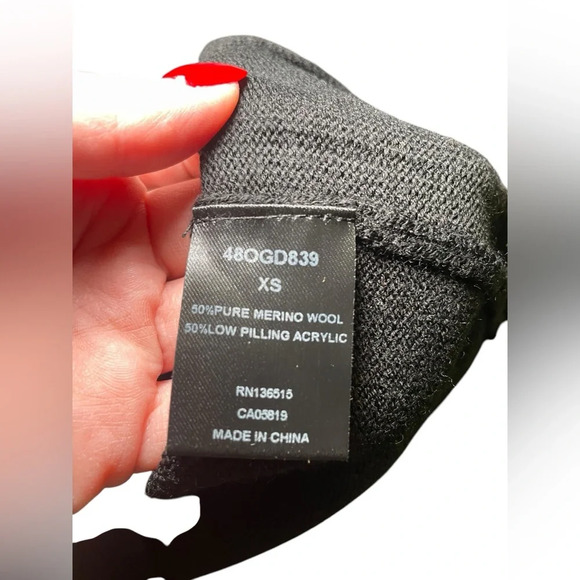 One Grey Day New NWT Black Merino Wool Blend Rossi Midi Dress Size XS - Picture 6 of 7